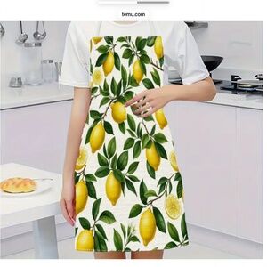 Apron with lemons print